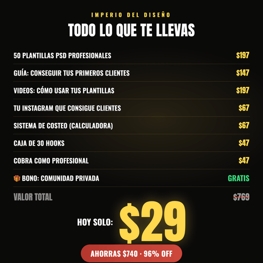 Imperio del Diseño — De Cero a Tus Primeros Clientes de Flyers