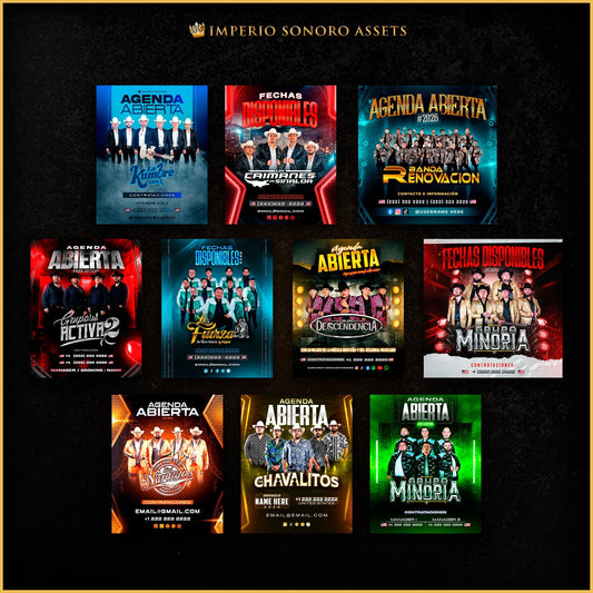 10x TOUR AGENDA FLYER - (Clean Editable PSDs)
