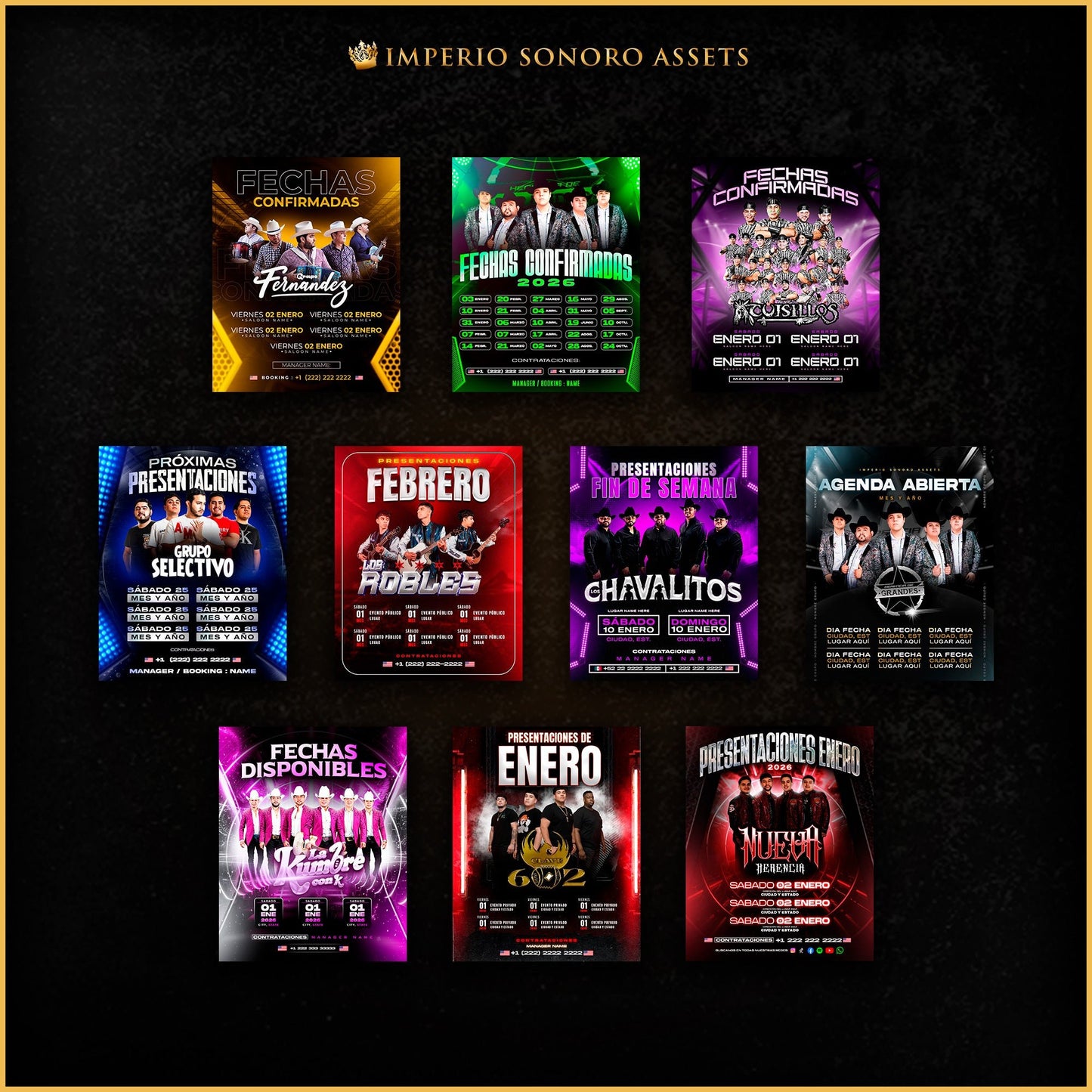 10x CONFIRMED DATE FLYER - (Clean Editable PSDs)