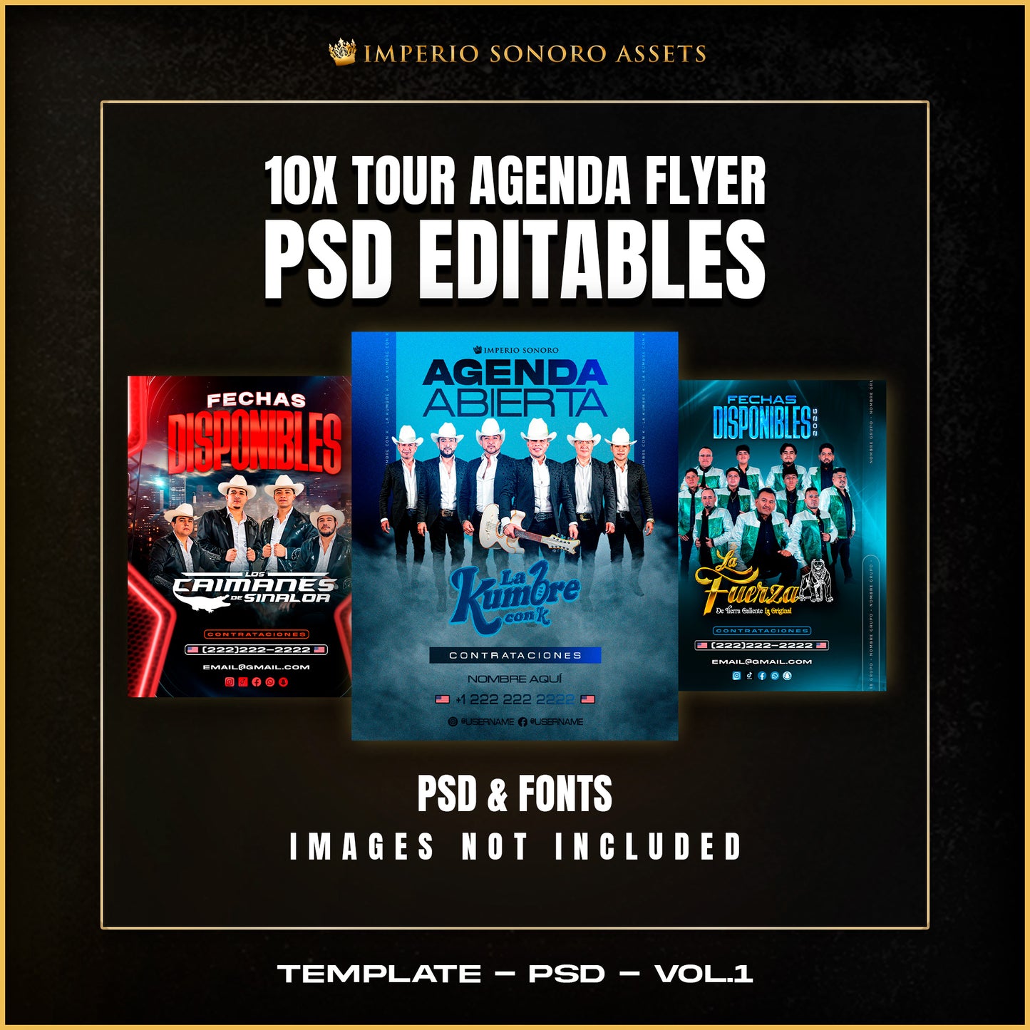 10x TOUR AGENDA FLYER - (Clean Editable PSDs)