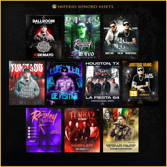 Bundle Arsenal Tumbado VOL. 1 — El Kit Completo para Flyers de Corridos Tumbados
