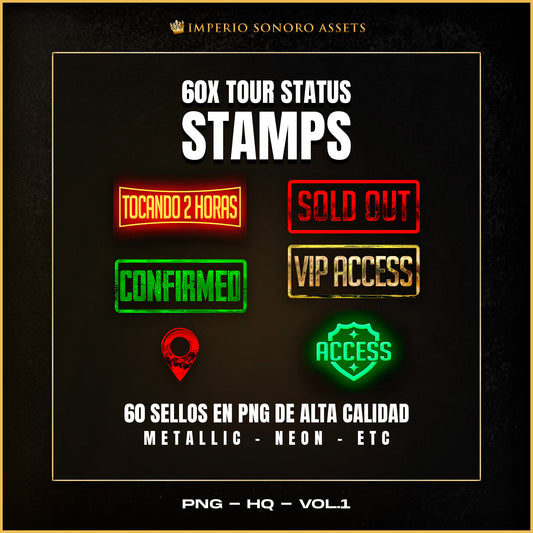 TOUR STATUS STAMPS & ICONS PACK (HQ PNG)