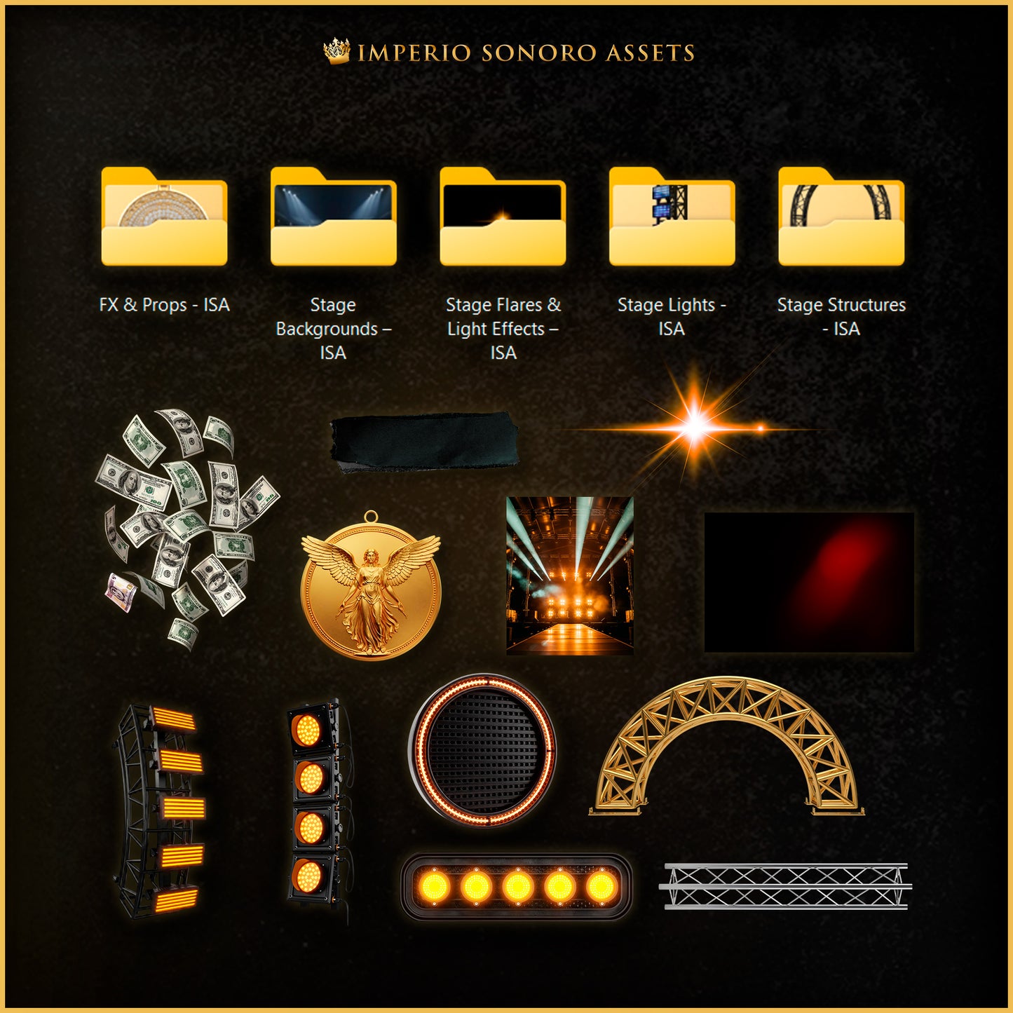 100+ Stage Builder Kit - Vol. 1 (High Quality PNGs)