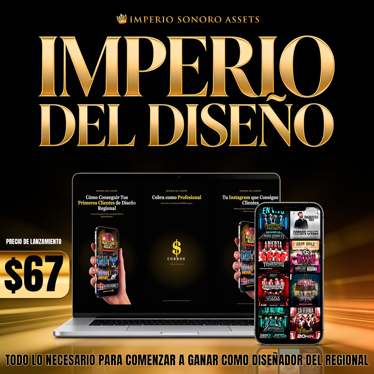 Imperio del Diseño — De Cero a Tus Primeros Clientes de Flyers