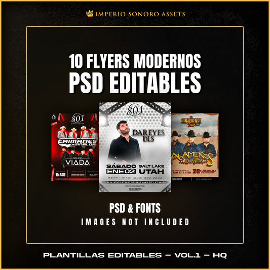 10x Modern Flyer Pack (Clean Editable PSDs)