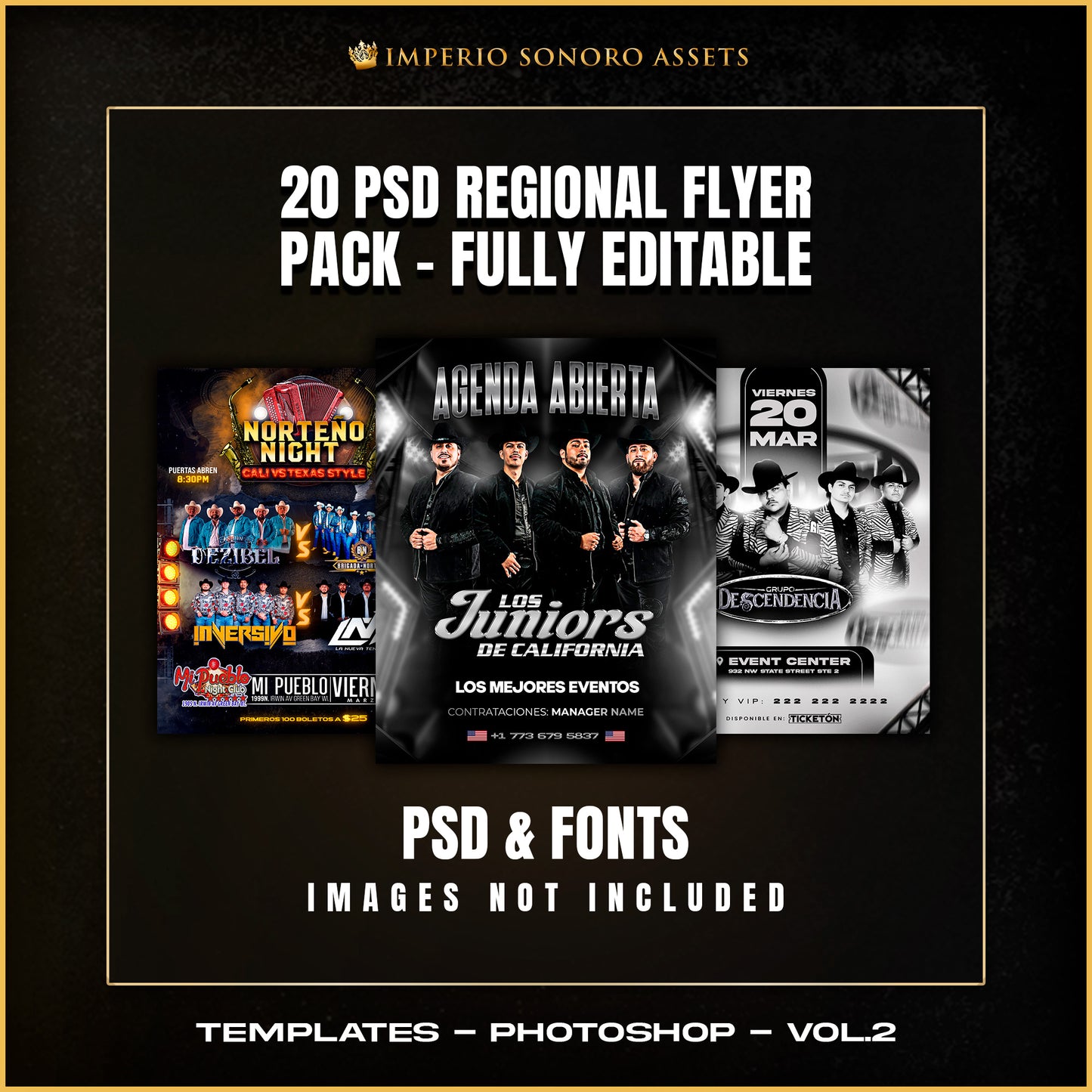 20x REGIONAL MASTER FLYER PACK - VOL. 2 (Editables PSD)