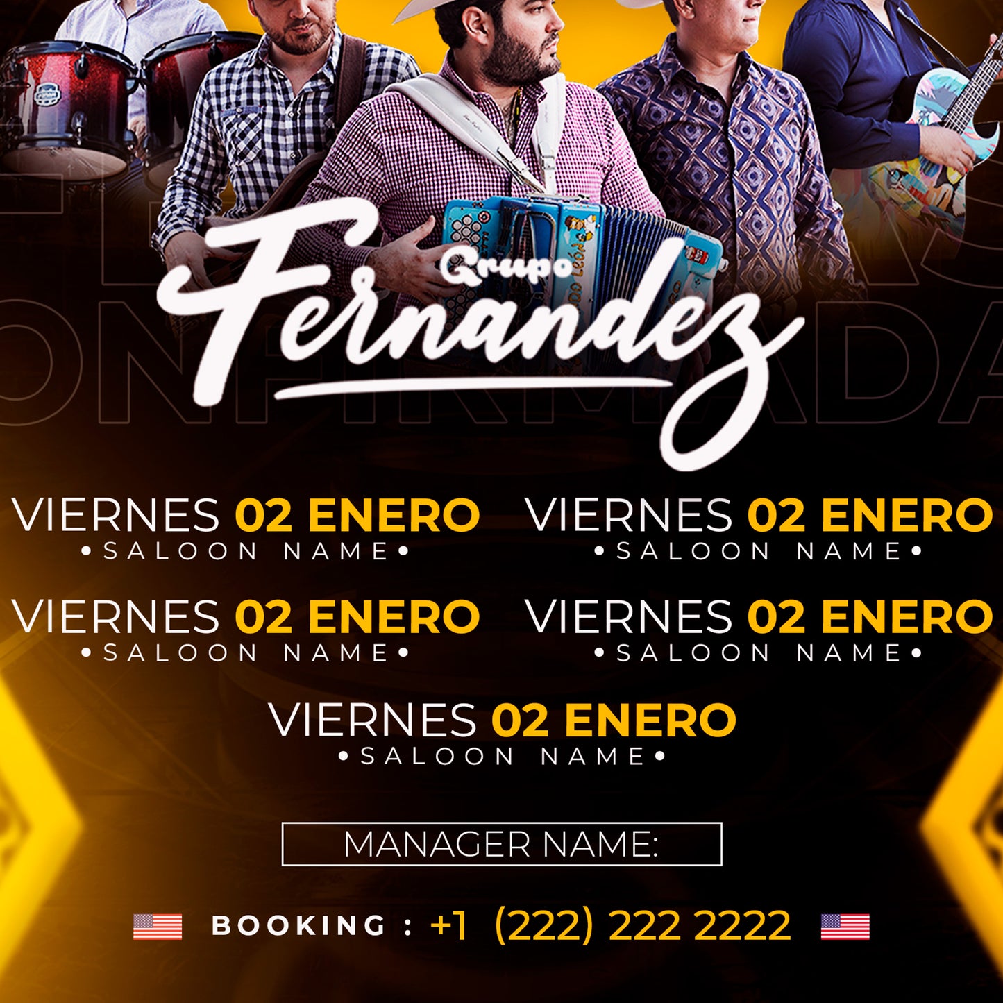 10x CONFIRMED DATE FLYER - (Clean Editable PSDs)