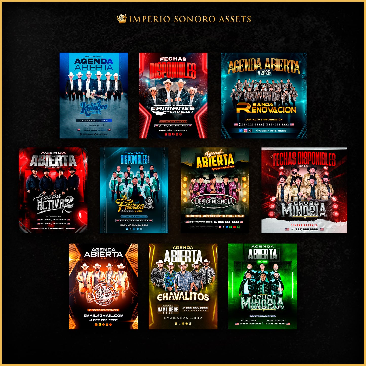 10x TOUR AGENDA FLYER - (Clean Editable PSDs)