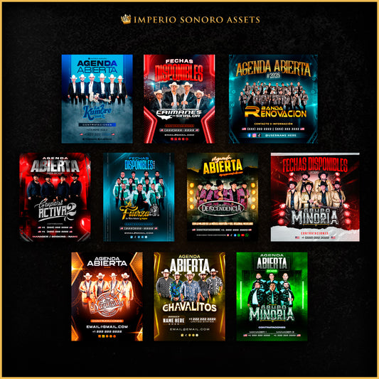 10x TOUR AGENDA FLYER - (Clean Editable PSDs)