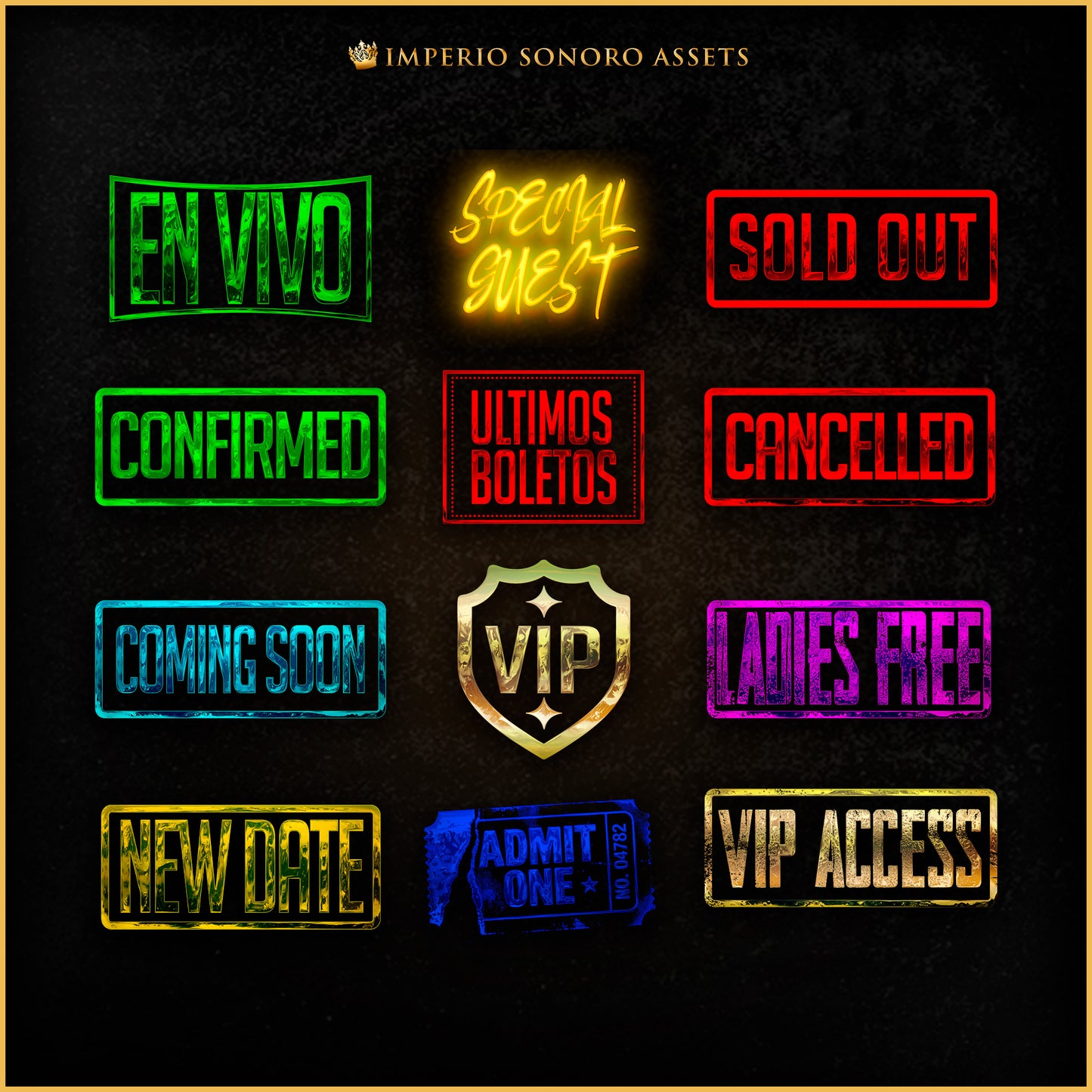 TOUR STATUS STAMPS & ICONS PACK (HQ PNG)