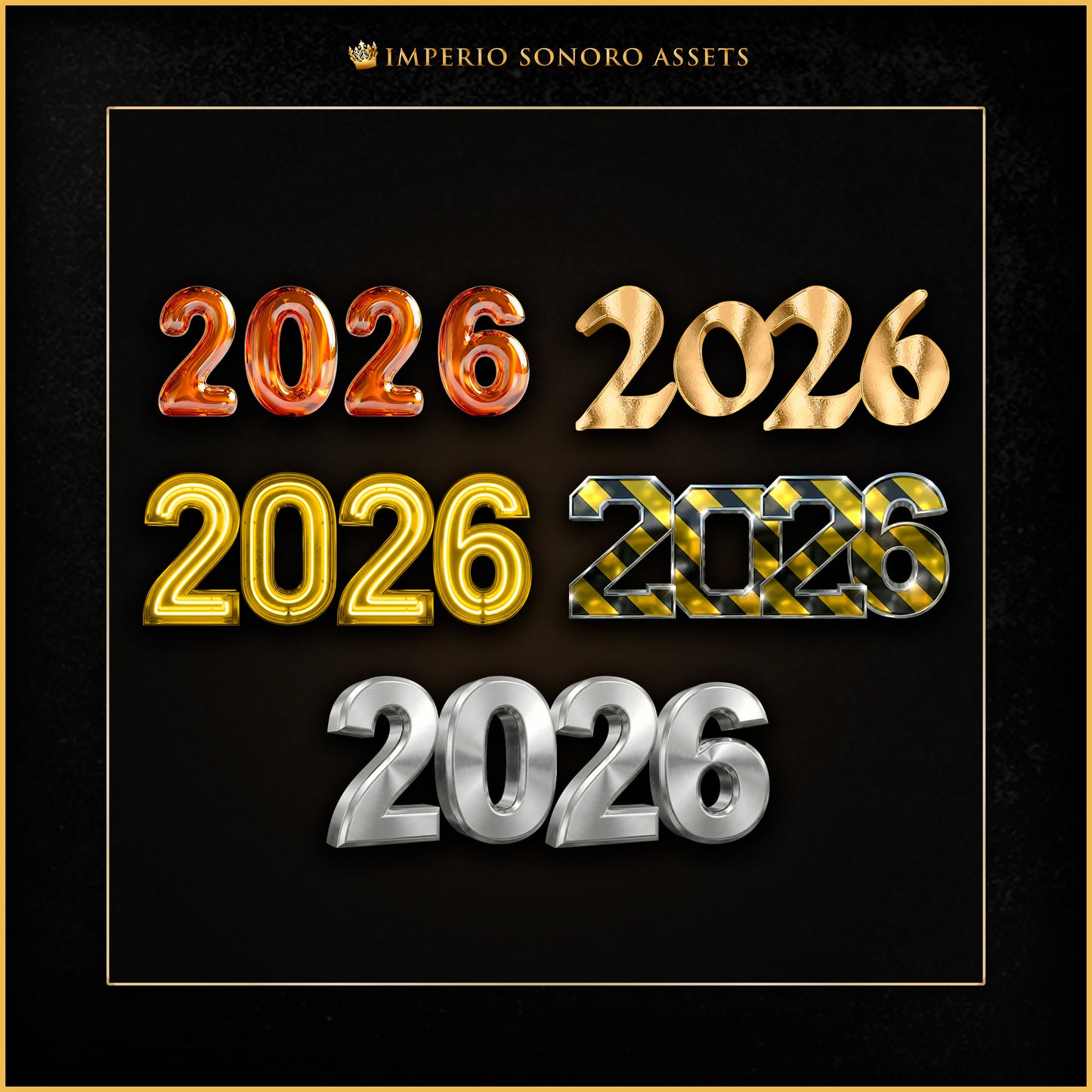 HEAVY DATE NUMBERS - 3D RENDER PACK (HQ PNG)